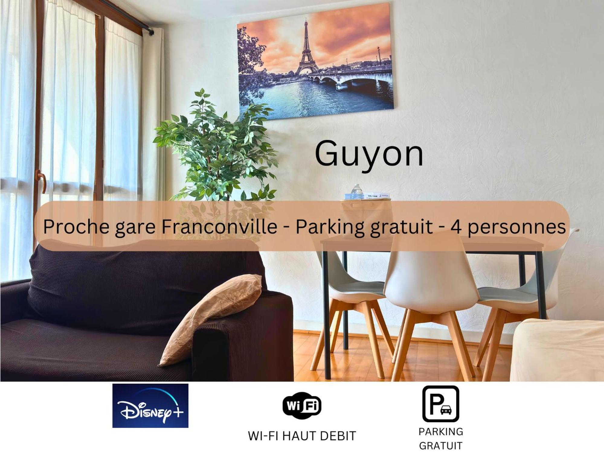 Guyon - Cosy Proche Gare Parking Facile - Balcon #Sirdest Apartment Franconville  Bagian luar foto